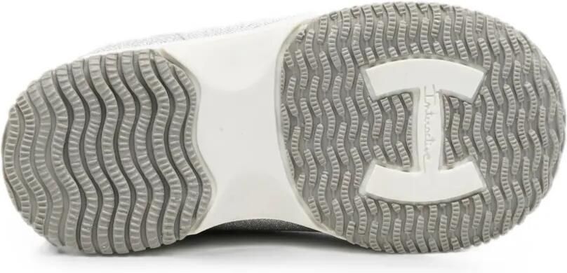 Hogan Kids Sneakers met logopatch en glitter-effect Grijs - Foto 4