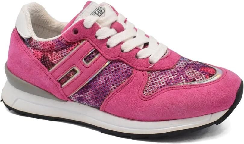Hogan Kids Suède sneakers Roze
