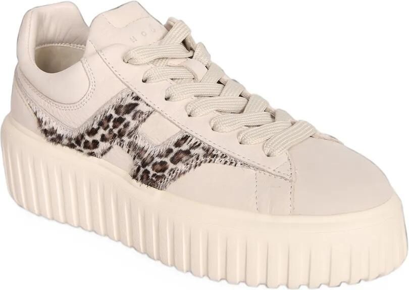 Hogan Sneakers met luipaardprint Beige