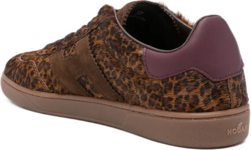 Hogan leopard-print sneakers Bruin - Foto 2