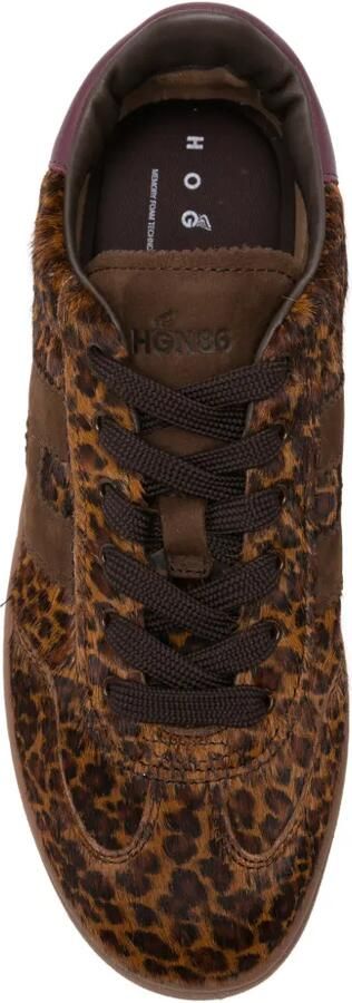 Hogan leopard-print sneakers Bruin - Foto 4
