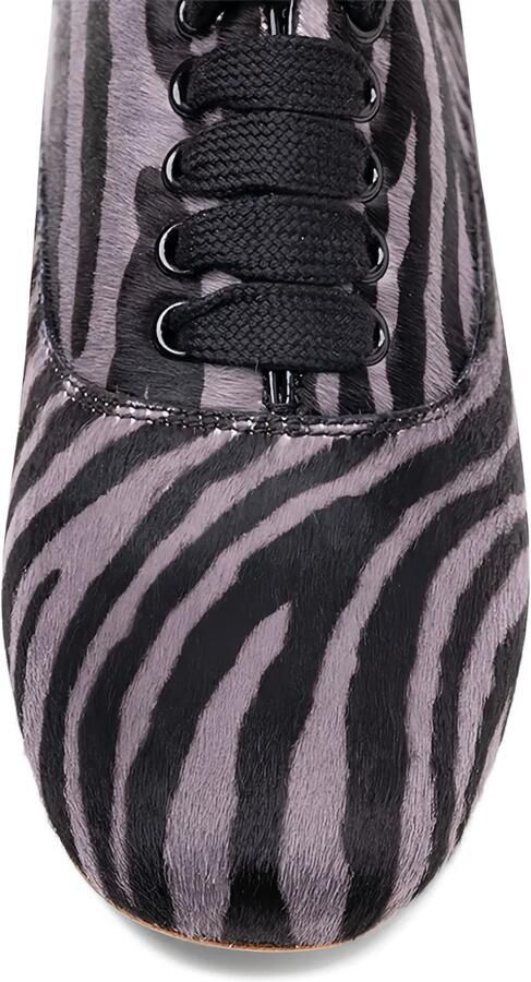 Hogan Leren loafers met zebraprint Zwart