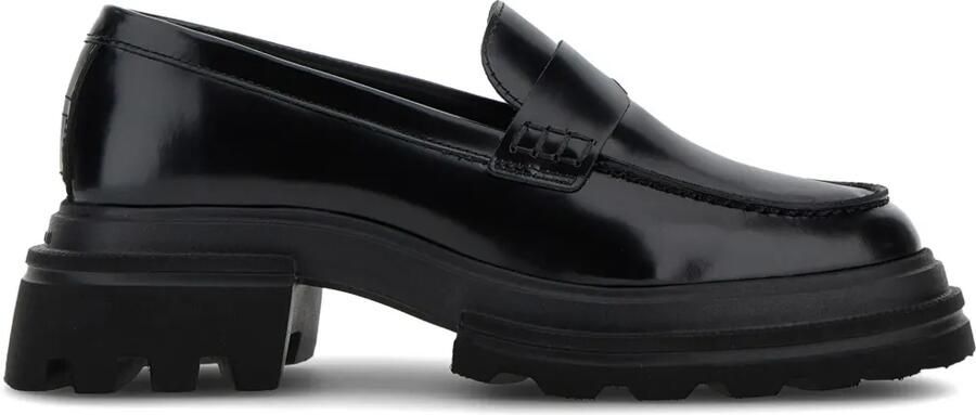 Hogan Leren loafers Zwart