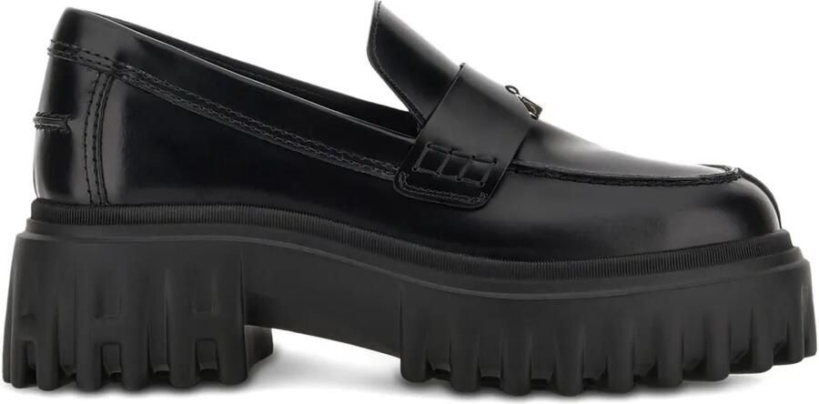 Hogan Leren loafers Zwart