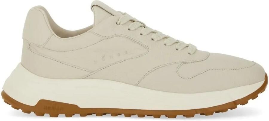 Hogan Leren low-top sneakers Beige