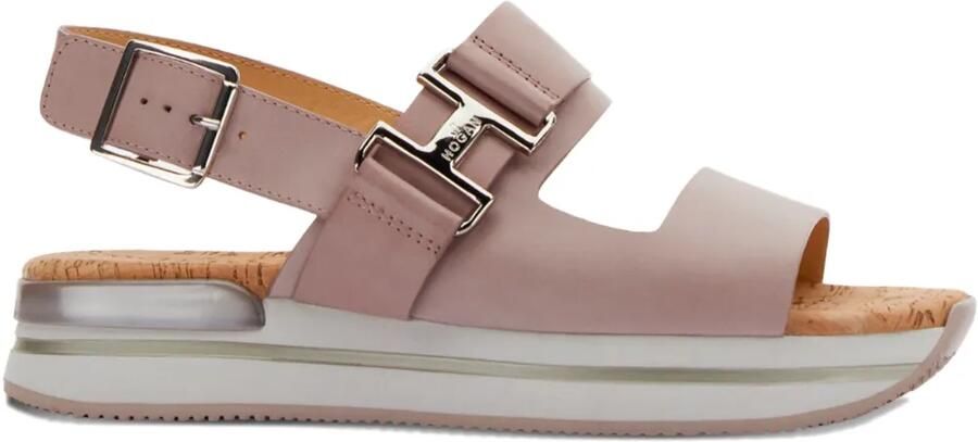 Hogan Leren sandalen Roze