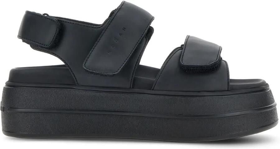 Hogan Leren sandalen Zwart