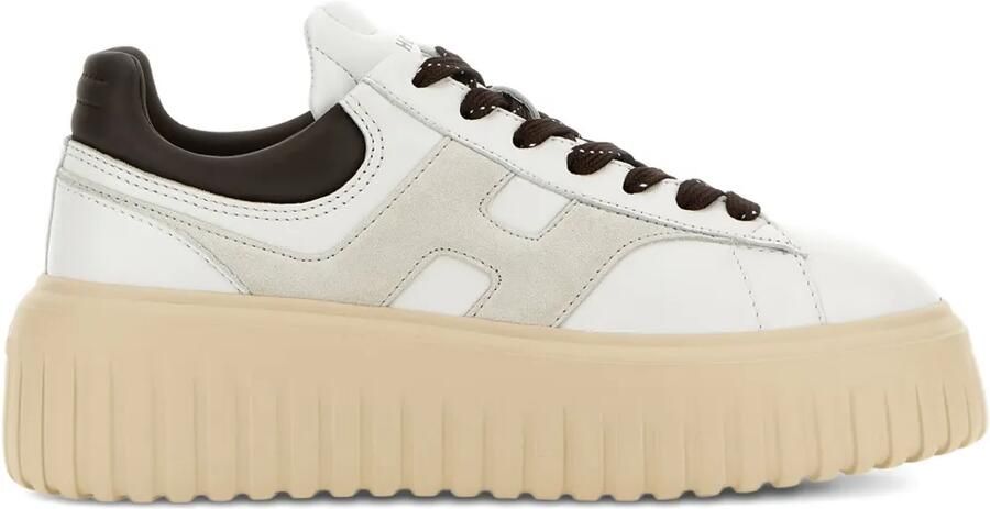 Hogan Leren sneakers met plateauzool Wit