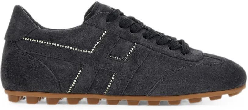 Hogan Olympia suède sneakers verfraaid met kristallen Grijs