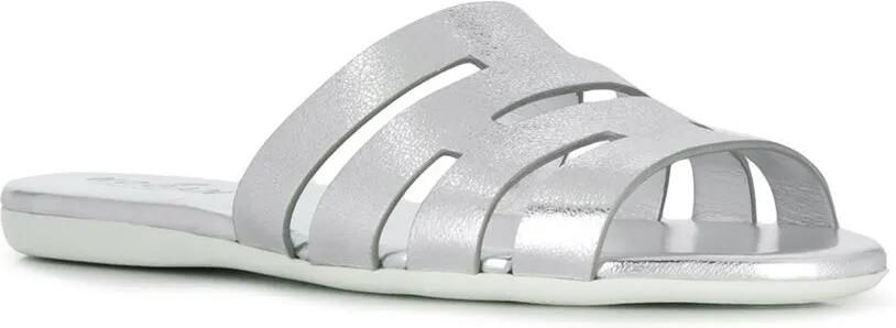 Hogan Platte metallic sandalen Zilver - Foto 4