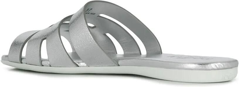 Hogan Platte metallic sandalen Zilver - Foto 3