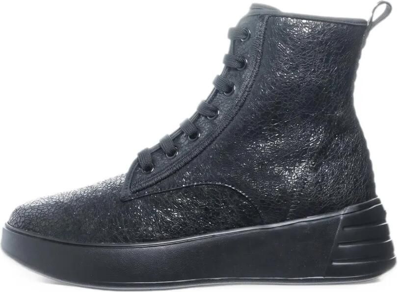 Hogan Rebel cracked-effect boots Zwart