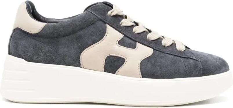 Hogan Rebel suède sneakers met logo-patch Blauw