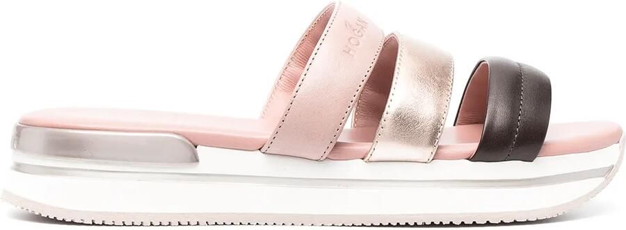 Hogan Sandalen met drie bandjes Roze