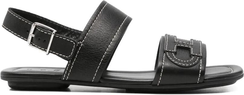 Hogan Sandalen met H-logo Zwart