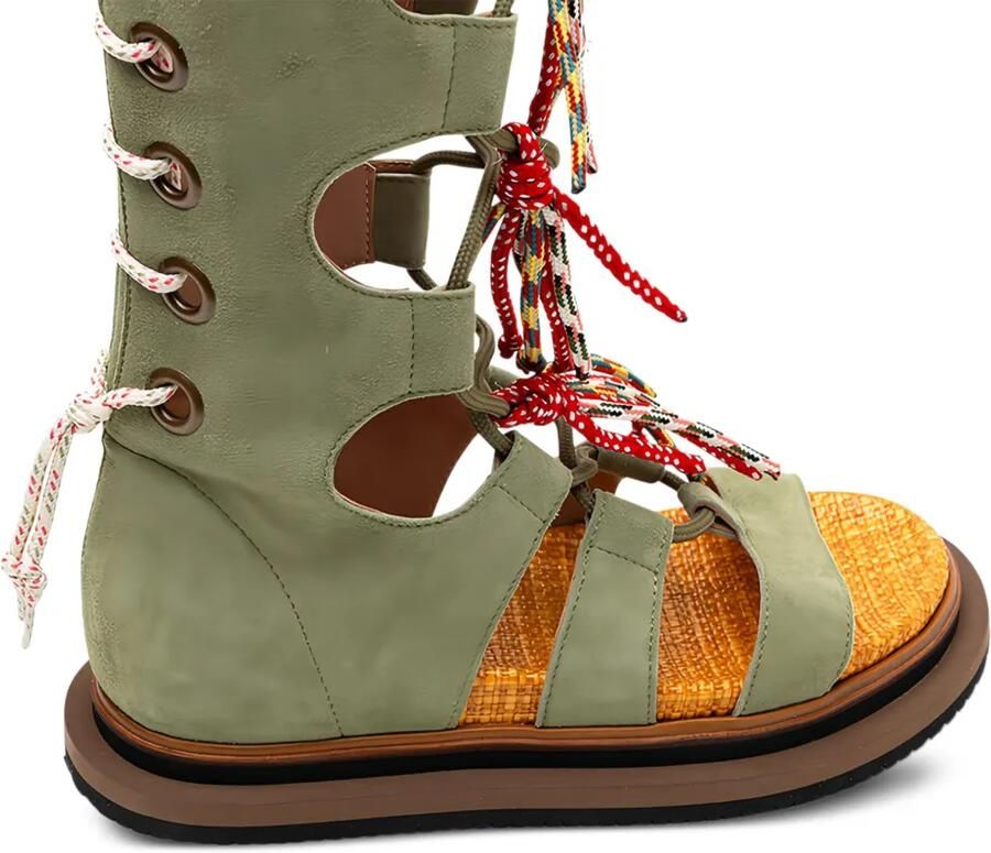 Hogan Sandalen met kwastje en veters Groen - Foto 2
