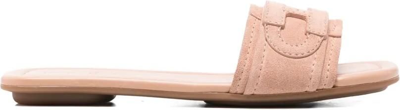 Hogan Sandalen met logodetail Beige