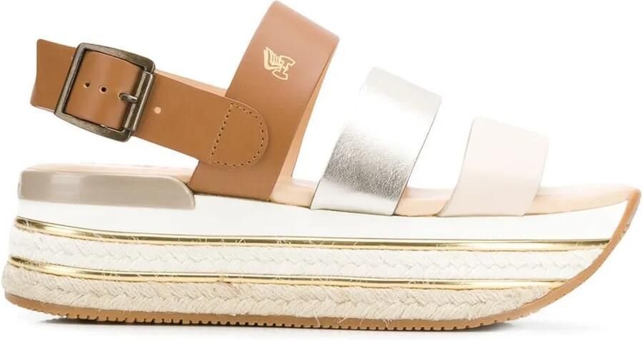 Hogan sandalen met plateauzool Bruin