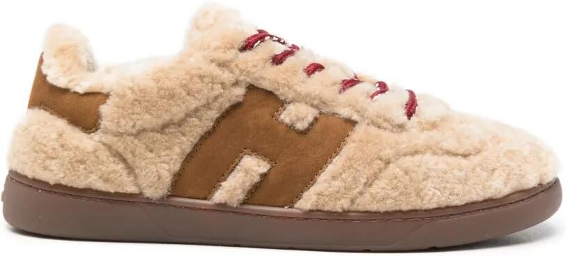Hogan Lammy sneakers met H-logo Beige