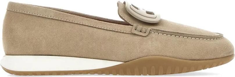 Hogan Slip-on sneakers met applicatie Beige