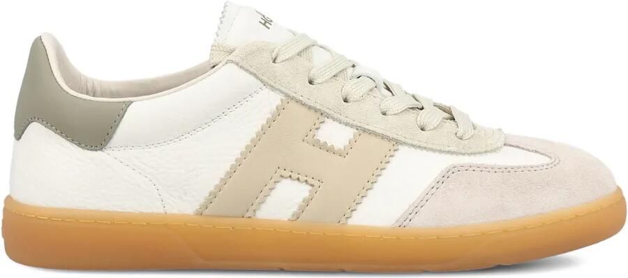 Hogan Sneakers met logodetail en vlakken Beige