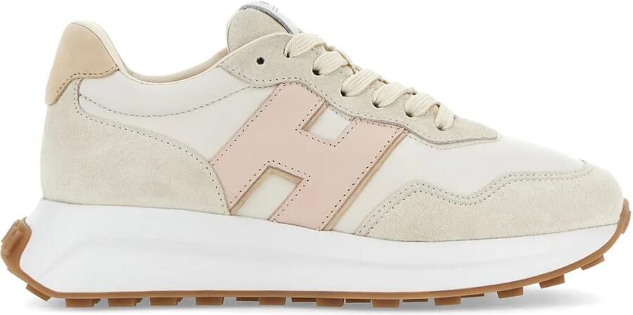 Hogan Sneakers met logopatch Beige