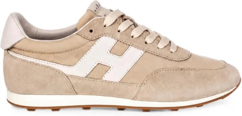 Hogan Sneakers met logopatch Beige
