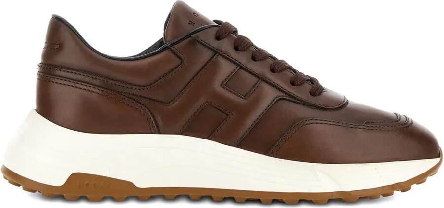 Hogan Sneakers met logopatch Bruin
