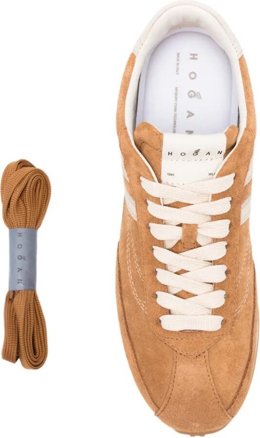Hogan Sneakers met logopatch Bruin - Foto 2