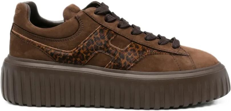 Hogan Sneakers met luipaardprint Bruin