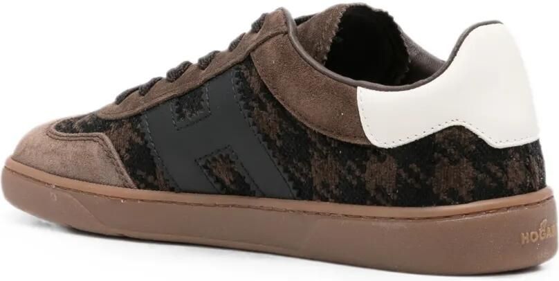 Hogan Sneakers met pied-de-poule print Bruin - Foto 3