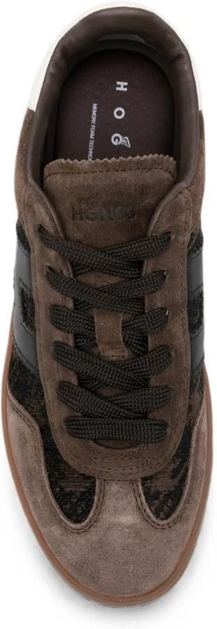 Hogan Sneakers met pied-de-poule print Bruin - Foto 4