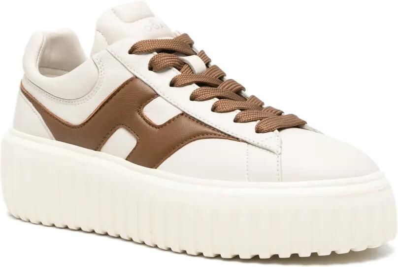 Hogan Sneakers met plateauzool en H-logo Beige - Foto 3