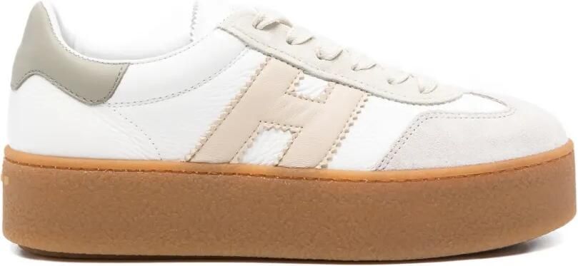 Hogan Sneakers met plateauzool en logo Wit