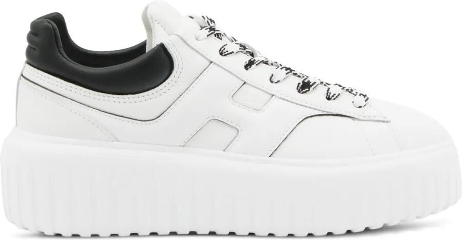 Hogan Sneakers met plateauzool en pied-de-poule print Wit
