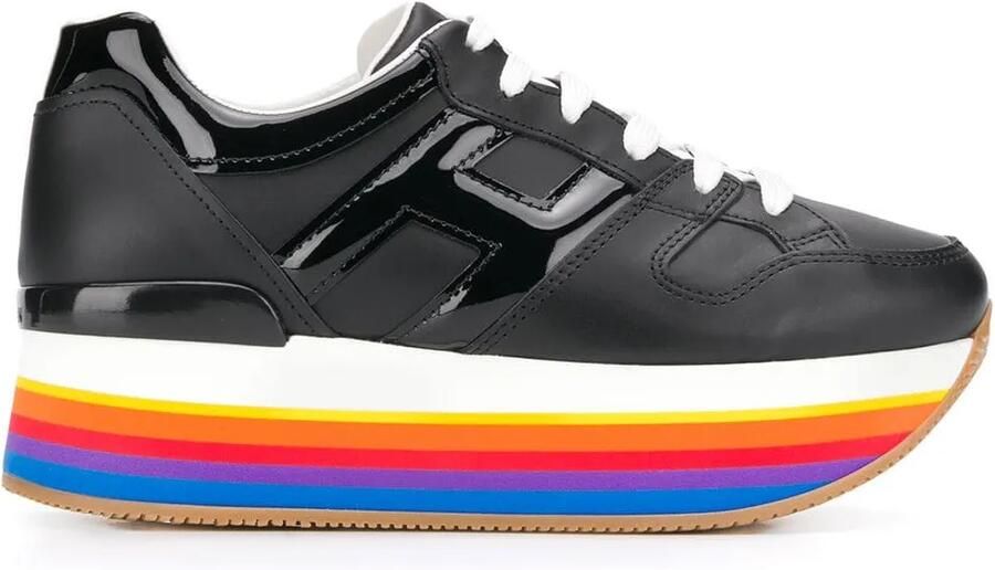 Hogan Sneakers met regenboog zool Zwart