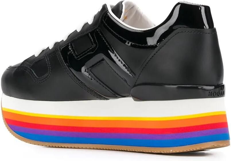 Hogan Sneakers met regenboog zool Zwart - Foto 2
