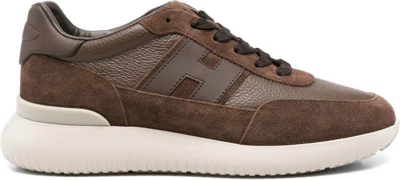 Hogan Sneakers met vlakken en H-logo Bruin