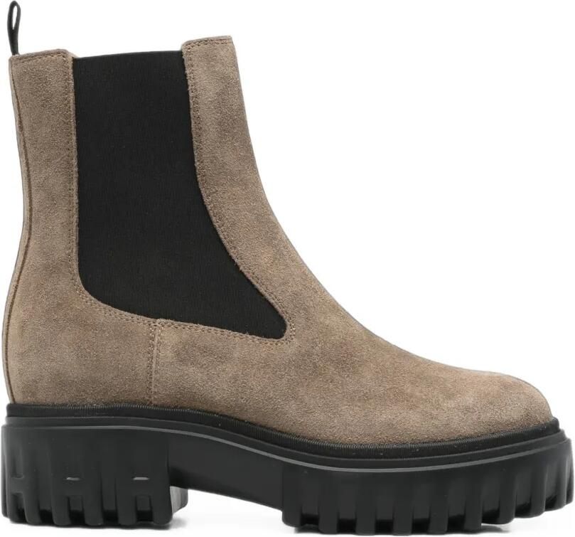 Hogan Suède Chelsea laarzen Beige