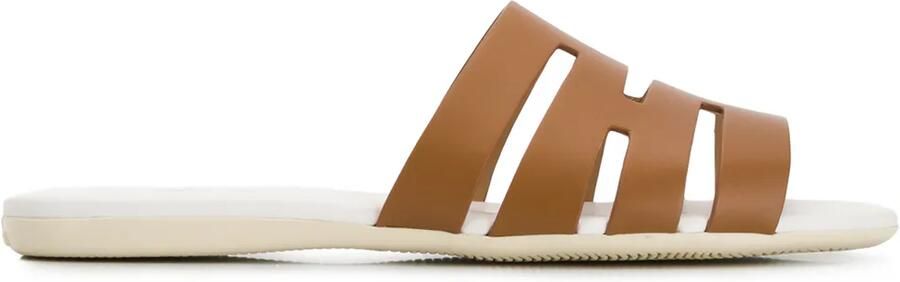 Hogan Uitgesneden slippers Beige