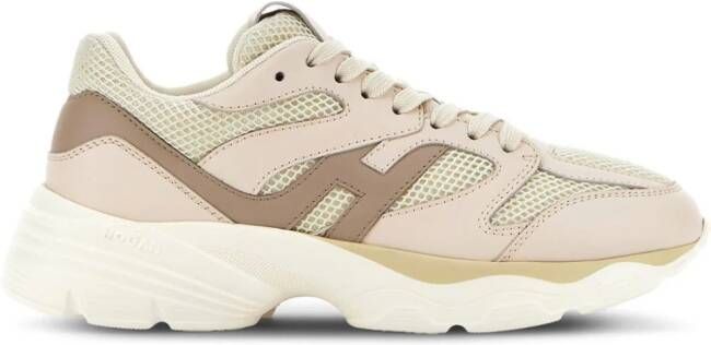 Hogan Hyperactive leren chunky sneakers Beige