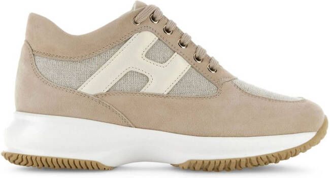 Hogan Interactive sneakers met logo Beige