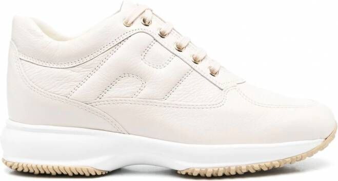 Hogan Interactive sneakers met veters Beige