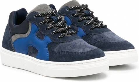 Hogan Kids Sneakers met logo-reliëf Blauw