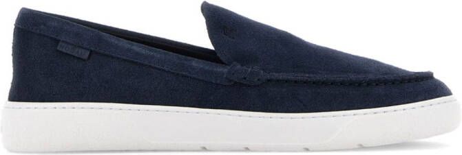 Hogan Leren loafers met ronde neus Blauw