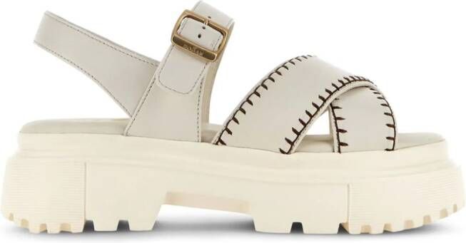 Hogan Leren sandalen Beige