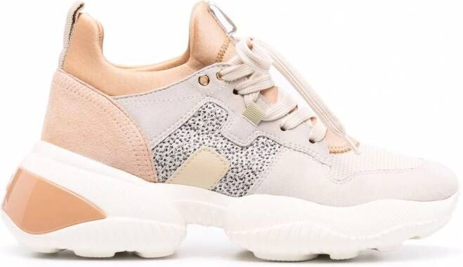 Hogan Leren sneakers Beige