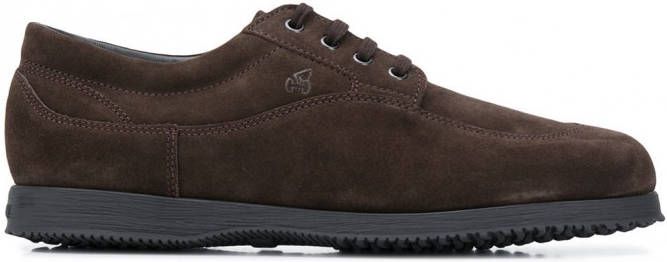 Hogan Leren veterschoenen Bruin