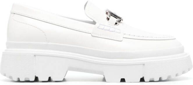 Hogan Loafers met plateauzool Wit