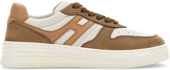 Hogan Leren sneakers Bruin